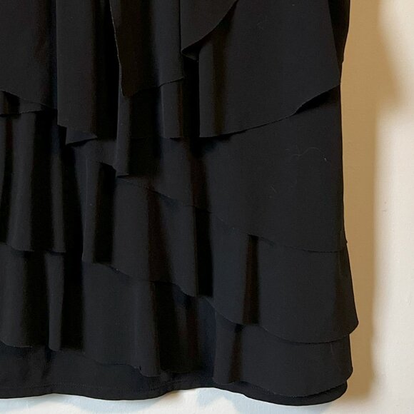 Black Witchy Shabby Chic Tier Ruffled Tank Top - Picture 6 of 7